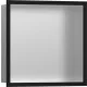 Hansgrohe XtraStoris Individual Falfülke szálcsiszolt rozsdamentes acél felülettel, design kerettel 30 x 30 x 10 cm matt fekete 56097670