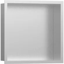   Hansgrohe XtraStoris Individual Falfülke szálcsiszolt rozsdamentes acél felülettel, design kerettel 30 x 30 x 10 cm rozsdamentes acél hatású 56097800