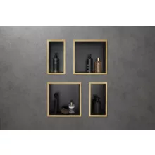   Hansgrohe XtraStoris Individual Falfülke matt fekete színben, design kerettel 30 x 30 x 10 cm szálcsiszolt bronz 56098140