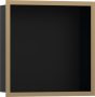 Hansgrohe XtraStoris Individual Falfülke matt fekete színben, design kerettel 30 x 30 x 10 cm szálcsiszolt bronz 56098140