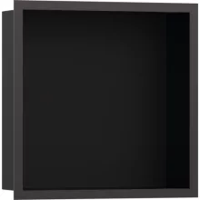   Hansgrohe XtraStoris Individual Falfülke matt fekete színben, design kerettel 30 x 30 x 10 cm szálcsiszolt fekete króm 56098340