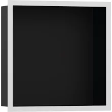   Hansgrohe XtraStoris Individual Falfülke matt fekete színben, design kerettel 30 x 30 x 10 cm matt fehér 56098700