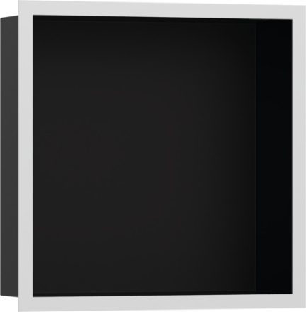 Hansgrohe XtraStoris Individual Falfülke matt fekete színben, design kerettel 30 x 30 x 10 cm matt fehér 56098700