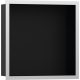 Hansgrohe XtraStoris Individual Falfülke matt fekete színben, design kerettel 30 x 30 x 10 cm rozsdamentes acél hatású 56098800
