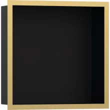   Hansgrohe XtraStoris Individual Falfülke matt fekete színben, design kerettel 30 x 30 x 10 cm polírozott arany hatású 56098990