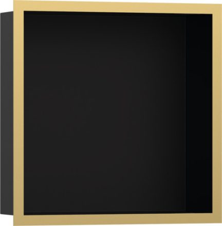 Hansgrohe XtraStoris Individual Falfülke matt fekete színben, design kerettel 30 x 30 x 10 cm polírozott arany hatású 56098990