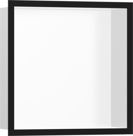 Hansgrohe XtraStoris Individual Falfülke integrált kerettel, 30 x 30 x 10 cm matt fehér/matt fekete 56099670