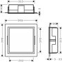 Hansgrohe XtraStoris Individual Falfülke integrált kerettel, 30 x 30 x 10 cm matt fehér/matt fekete 56099670
