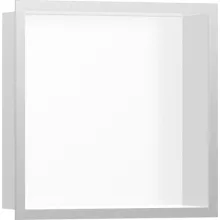   Hansgrohe XtraStoris Individual Falfülke integrált kerettel, 30 x 30 x 10 cm matt fehér/rozsdamentes acél 56099800