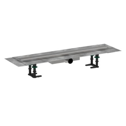 Hansgrohe RainDrain Compact Komplett zuhanylefolyó 600 készlet lapos beépítéshez, szálcsiszolt rozsdamentes acél 56162800