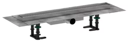 Hansgrohe RainDrain Compact Komplett zuhanylefolyó 600 készlet lapos beépítéshez, szálcsiszolt rozsdamentes acél kivitelben