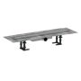 Hansgrohe RainDrain Compact Komplett zuhanylefolyó 700 készlet lapos beépítéshez, szálcsiszolt rozsdamentes acél 56164800