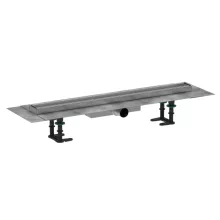 Hansgrohe RainDrain Compact Komplett zuhanylefolyó 700 készlet lapos beépítéshez, szálcsiszolt rozsdamentes acél kivitelben