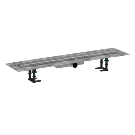Hansgrohe RainDrain Compact Komplett zuhanylefolyó 800 készlet lapos beépítéshez, szálcsiszolt rozsdamentes acél 56166800