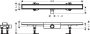 Hansgrohe RainDrain Compact Komplett zuhanylefolyó 800 készlet lapos beépítéshez, szálcsiszolt rozsdamentes acél 56167000