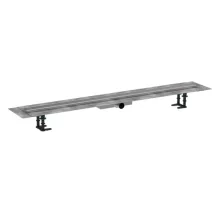   Hansgrohe RainDrain Compact Komplett zuhanylefolyó 1200 készlet lapos beépítéshez, szálcsiszolt rozsdamentes acél 56172800