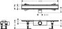 Hansgrohe RainDrain Compact 600 komplett zuhanyfolyóka készlet standard telepítéshez 56174800