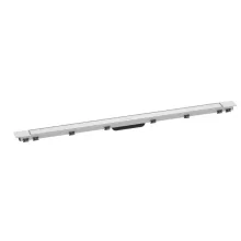Hansgrohe RainDrain Match Plus zuhanylefolyó 120 cm állítható magasságú kerettel, matt fehér kivitelben