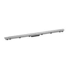 Hansgrohe RainDrain Match Plus zuhanylefolyó 120 cm állítható magasságú kerettel, szálcsiszolt rozsdamentes acél kivitelben