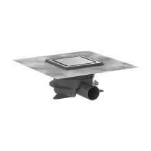   Hansgrohe RainDrain Spot Plus teljes padlólefolyó 150x150 állítható magasságú kerettel, szálcsiszolt rozsdamentes acél 56225800