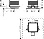 Hansgrohe RainDrain Spot Plus 150 padlólefolyó szett csempézhető hátsó burkolattal, szálcsiszolt rozsdamentes acél 56226800
