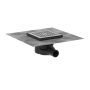 Hansgrohe RainDrain Point teljes padlólefolyó készlet 150x150, szálcsiszolt rozsdamentes acél 56248800