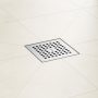 Hansgrohe RainDrain Point teljes padlólefolyó készlet 150x150, szálcsiszolt rozsdamentes acél 56248800
