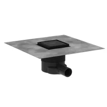 Hansgrohe RainDrain Brilliance Teljes padlóösszefolyó 100x100 csempézhető, matt fekete kivitelben