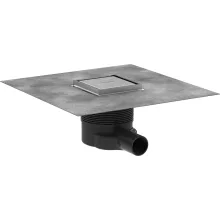   Hansgrohe RainDrain Brilliance Teljes padlóösszefolyó 100x100 csempézhető, szálcsiszolt rozsdamentes acél 56250800