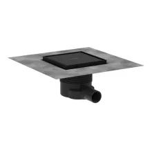   Hansgrohe RainDrain Brilliance Teljes padlóösszefolyó 150x150 csempézhető, matt fekete 56251670