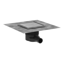  Hansgrohe RainDrain Brilliance Teljes padlóösszefolyó 150x150 csempézhető, szálcsiszolt rozsdamentes acél 56251800