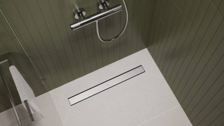 Hansgrohe RainDrain Go zuhanylefolyó 100 csempézhető hátsó burkolat standard/lapos beépítéshez, rozsdamentes acél 56275800