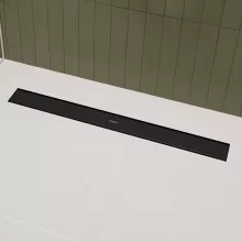   Hansgrohe RainDrain Go zuhanylefolyó 1200 csempézhető hátsó burkolat standard/lapos beépítéshez, matt fekete 56276670