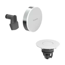  Hansgrohe Exafill push-open kád le- és túlfolyó színkészlet kádtöltővel, magasfényű fehér/króm 58119000