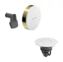 Hansgrohe Exafill push-open kád le- és túlfolyó színkészlet kádtöltővel, magasfényű fehér/polírozott arany hatású 58119990