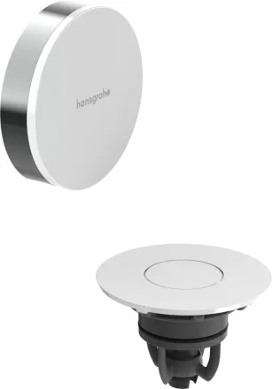Hansgrohe Flexaplus push-open kád le- és túlfolyó, magasfényű fehér/króm 58187000