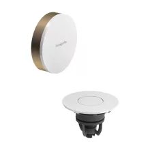   Hansgrohe Flexaplus push-open kád le- és túlfolyó, magasfényű fehér/szálcsiszolt bronz 58187140