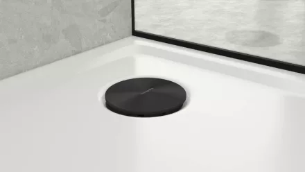 Hansgrohe RainDrain Staro lefolyófedél zuhanytálca szifon alaptesthez, szálcsiszolt fekete/króm 60058340