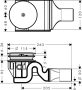 Hansgrohe Raindrain 90 XXL zuhanyszifon komplett szett lefolyógarnitúrával króm 60067000