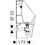 Hansgrohe EluPura Original Q piszoár 600/300 hátulról bemenettel és kimenettel, fényes fehér 60127450