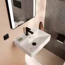   Hansgrohe Xanuia Q kerámia kézmosó 50x39 cm csapfurattal és túlfolyóval, fehér 60131450