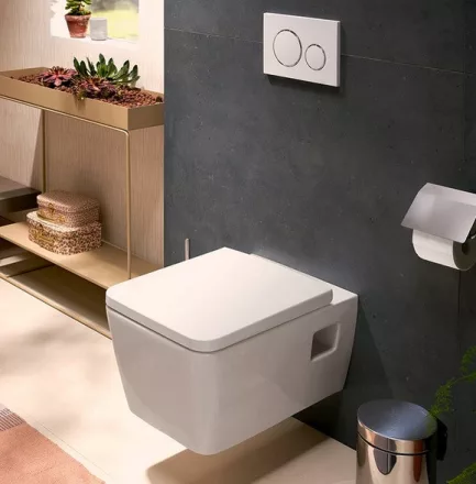 Hansgrohe EluPura Original Q szögletes fali kerámia WC, fehér 60145450
