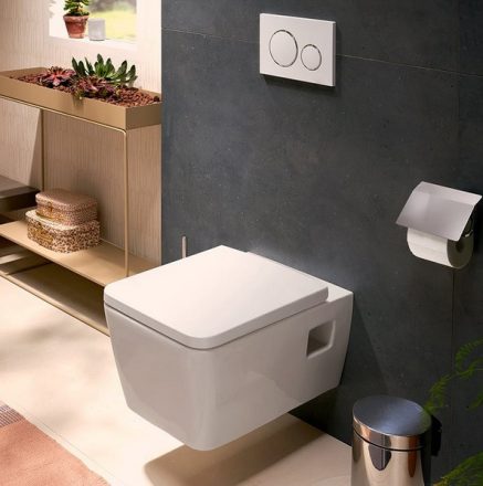 Hansgrohe EluPura Original Q szögletes karbamid WC ülőke és fedél, fehér 60149450