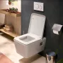 Hansgrohe EluPura Original Q szögletes karbamid WC ülőke és fedél, fehér 60149450