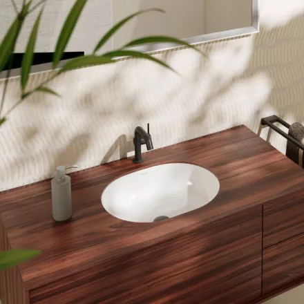 Hansgrohe Xuniva U Alsórögzítésű mosdókagyló 500x400 túlfolyóval, fehér 60153450