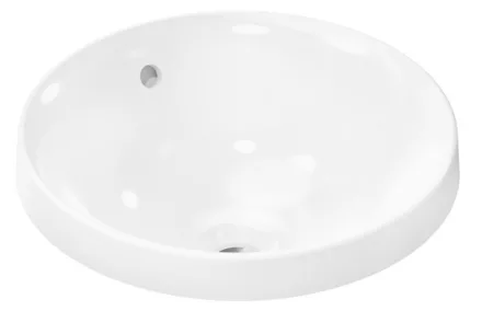 Hansgrohe Xuniva S Pultba süllyesztett kerámia mosdó 40x40 cm csapfurat nélkül túlfolyóval, fehér 60155450