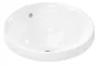 Hansgrohe Xuniva S Pultba süllyesztett kerámia mosdó 40x40 cm csapfurat nélkül túlfolyóval, fehér 60155450
