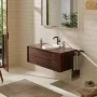Hansgrohe Xuniva S Pultba süllyesztett kerámia mosdó 40x40 cm csapfurat nélkül túlfolyóval, fehér 60155450