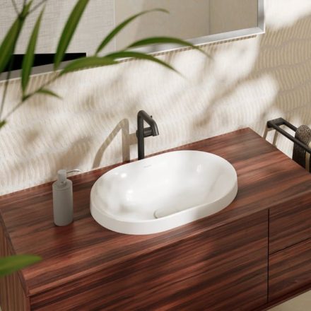 Hansgrohe Xuniva U Pultba süllyesztett mosdókagyló 550x400 túlfolyóval, fehér 60157450