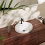 Hansgrohe Xuniva S  Pultba süllyesztett kerámia mosdó 45x45 cm csapfurattal és túlfolyóval, fehér 60159450